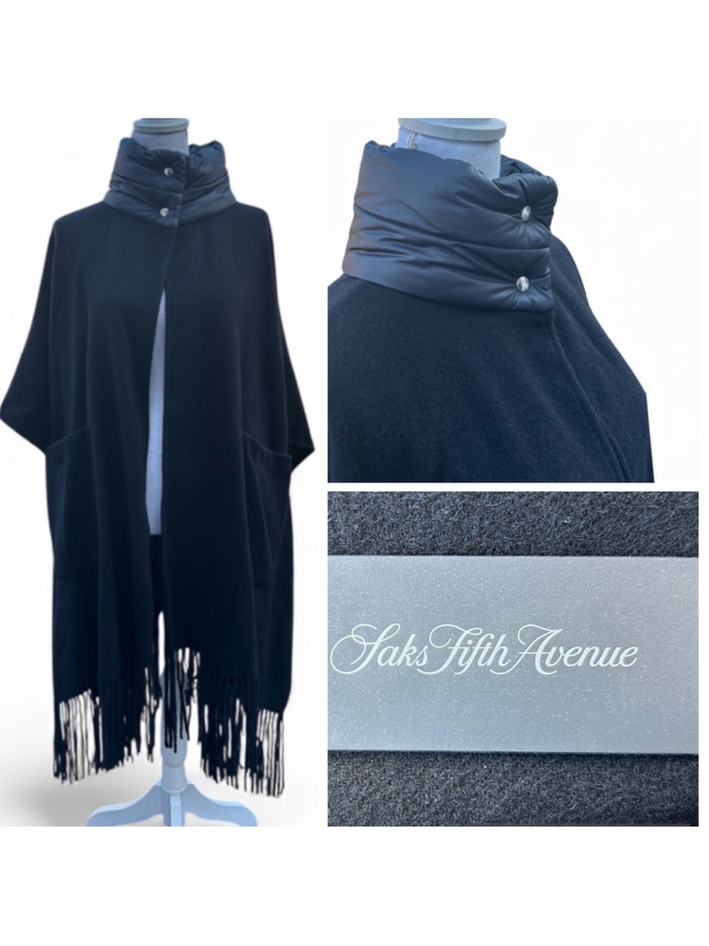 Saks fifth avenue wool poncho